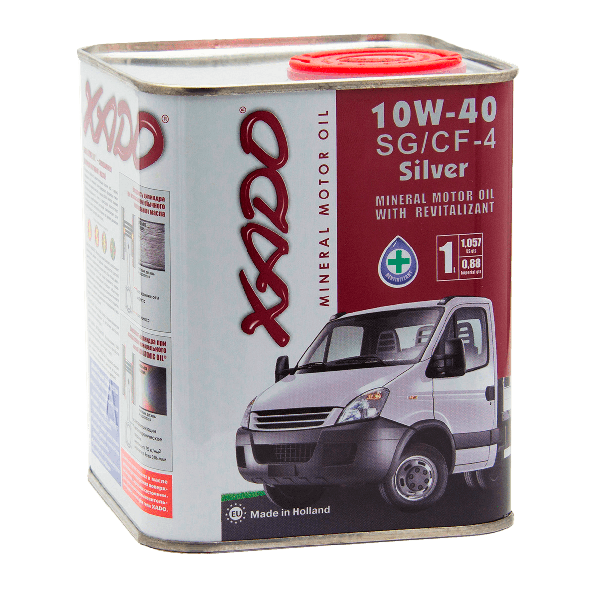 Моторное масло Xado Atomic Oil Silver SG/CF-4 10W-40, 1л